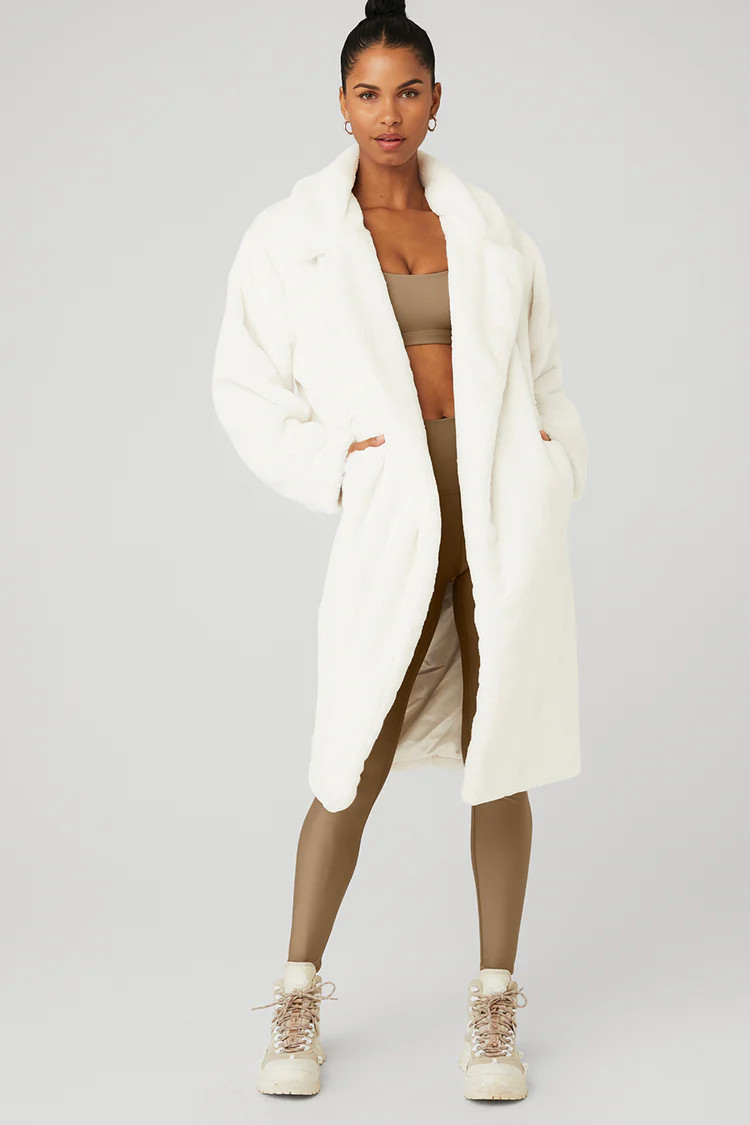 Oversized Faux Fur Trench - Ivory | Alo Yoga (US)