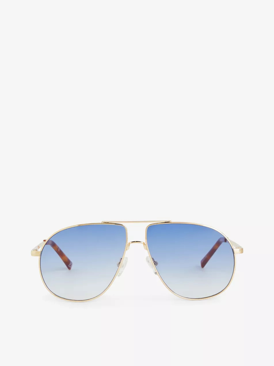 Schmaltzy aviator-frame metal sunglasses | Selfridges