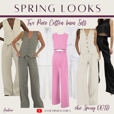 Here are some chic and affordable two piece spring outfits #springfashion
#sets #ootd

#LTKSpringSale #LTKstyletip #LTKfindsunder50
