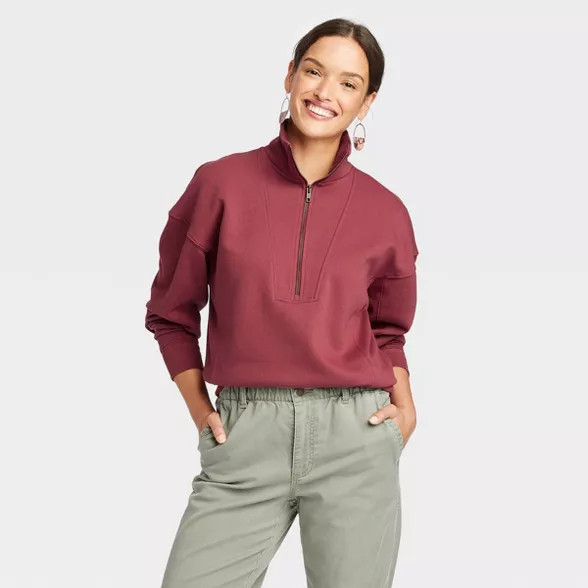 Women's Quarter Zip Sweatshirt - Universal Thread™ | Target