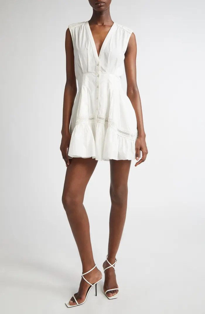 Eloisa Crochet Detail Sleeveless Cotton Minidress | Nordstrom