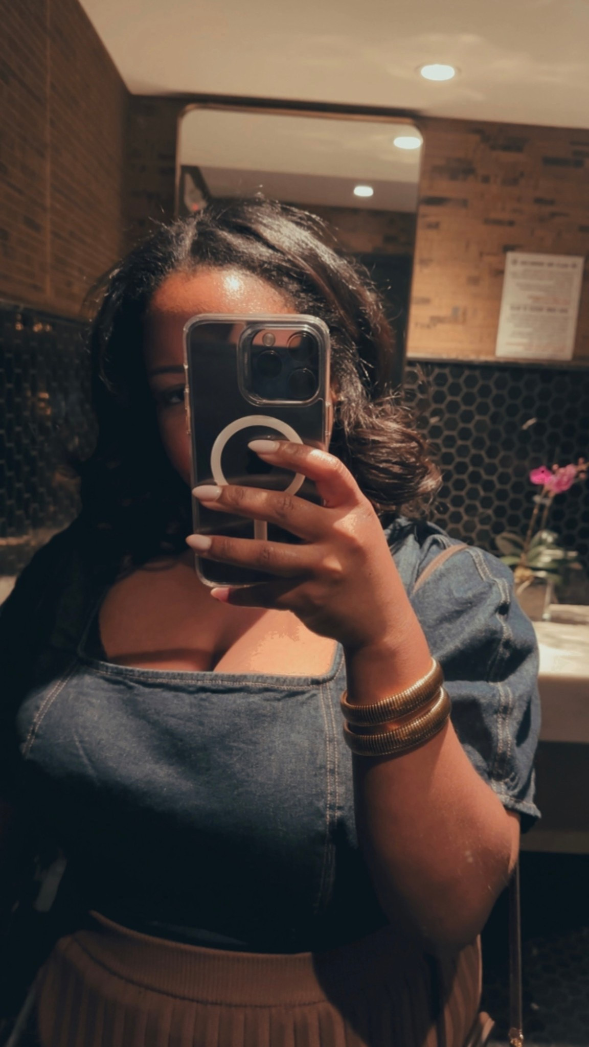 Wearing a size XL in this cute denim top! 

#LTKPlusSize #LTKMidsize #LTKootd