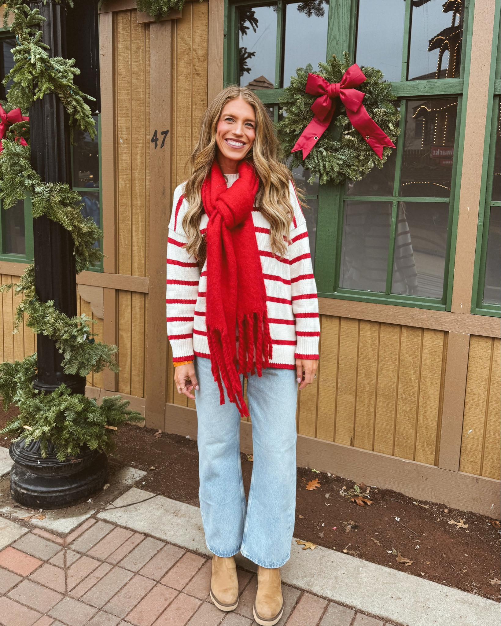 Sweater is sold out in this color from Boden but linked the same sweater in a different color. 

Jeans run bigger. Wearing 29 long for bump but would probably get 26 long pre pregnancy when I’m normally a 27 long

Boots are old Sorel’s 

#LTKootd