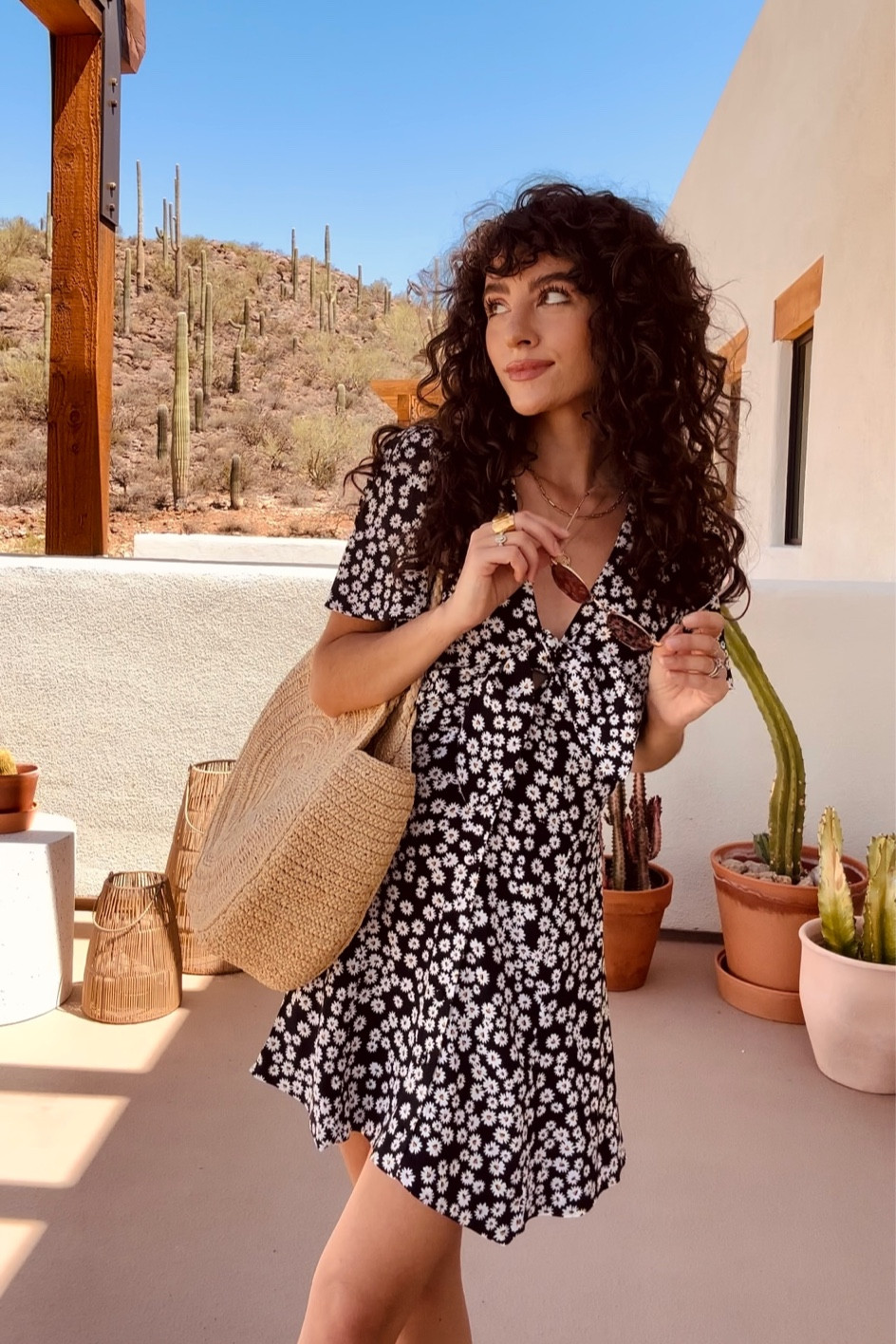 Floral summer dress and basket bag combo - Sezane favorites - French girl style 

#LTKunder100 #LTKstyletip