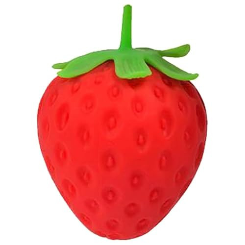Strawberry Squishy, Realistic Strawberry Stress Ball, Squeezable Toy Fruit Ball (1) | Amazon (US)