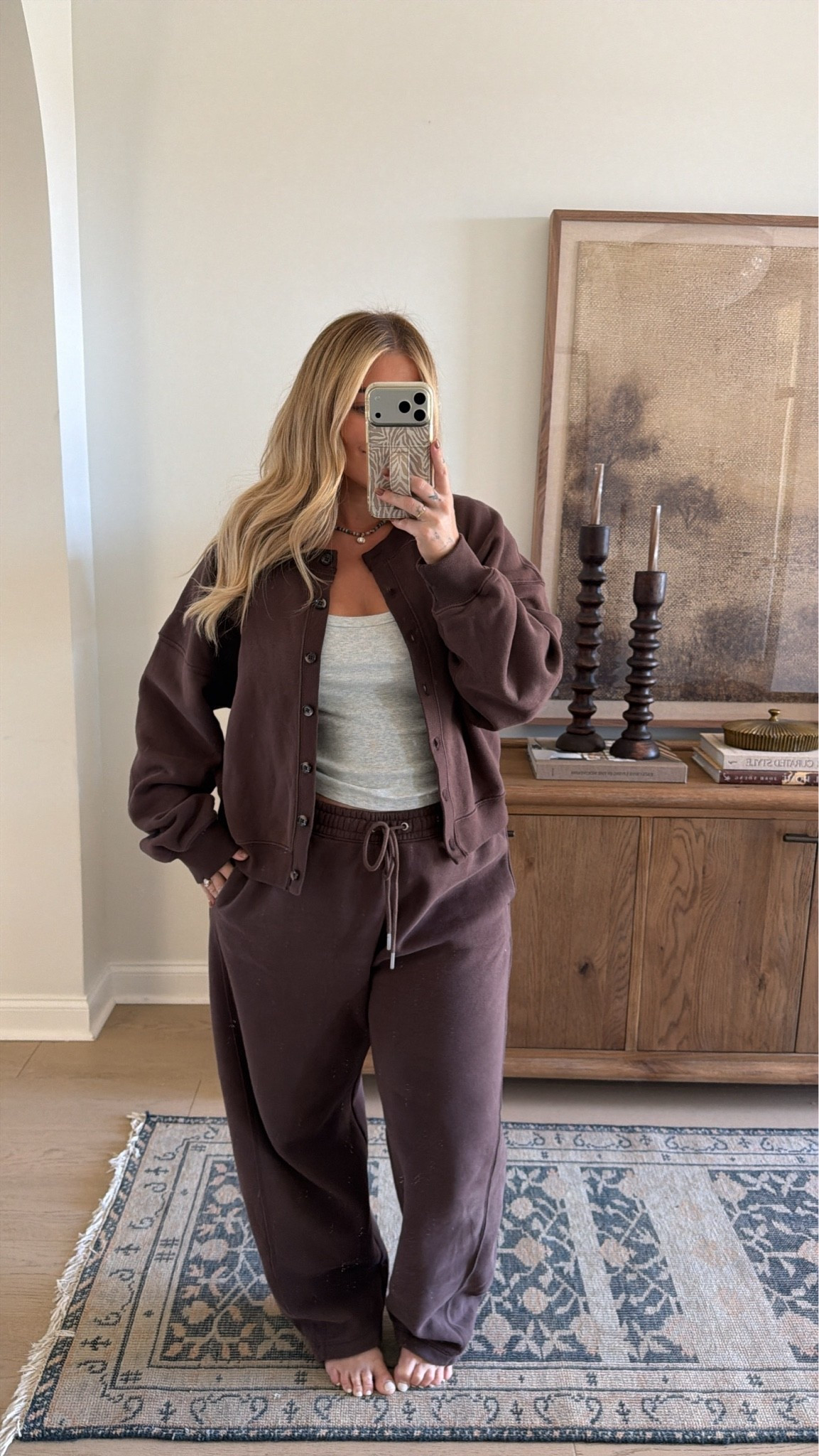 @abercrombie #ad #abercrombiepartner love this sweat set🤎

Cardigan- large
Bottoms- XL

#LTKootd #LTKMidsize #LTKmomlife