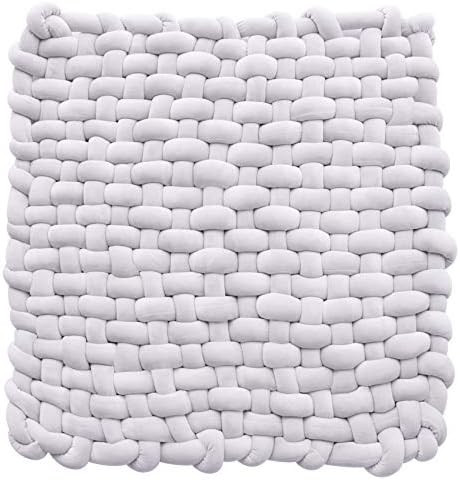 little dove Knotted Braided Plush Mat 35.4 inch Large Floor Pillows Rug for Sleeping Playing Nurs... | Amazon (US)