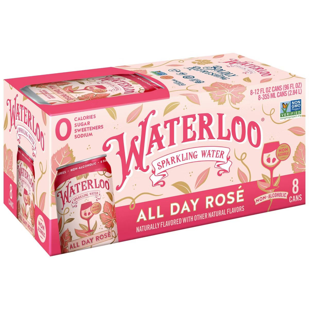 Waterloo Rosé Sparkling Water - 8pk/12 fl oz Cans | Target