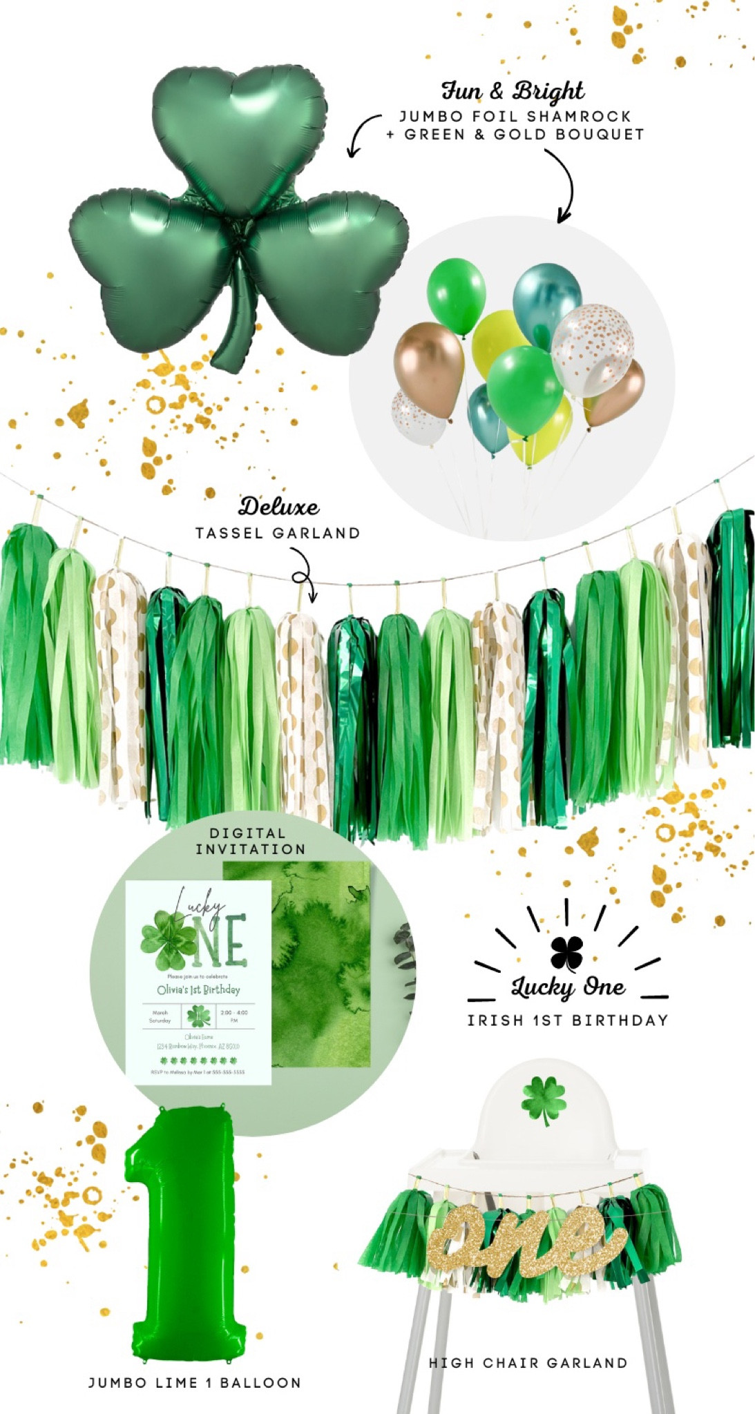 ✨St Patrick’s 1st Birthday Party Decor✨

Home decor 
Spring decor
St Patricks Day
St Patrick’s decor
St Paddy’s 
St Patty’s Day
Happy St Shamrock Day
Happy Shamrocks 
St Patrick’s Day decor
Holiday decor
Bar decor
Bar essentials 
St Patrick’s party decor
Shamrocks party
St Patrick’s Day essentials 
St Patricks party ideas 
St Patrick’s birthday party ideas
St Patrick’s Day gift guide 
Backyard entertainment 
Entertaining essentials 
Party styling 
Party planning 
Party decor
Party essentials 
Kitchen essentials
St Patrick’s dessert table
St Patrick’s table setting
Housewarming gift guide 
Just because gift
Gifts for her
Gifts for him
Gifts for kids
Party backdrop ideas
Etsy finds
Etsy favorites 
Etsy decor 
Etsy essentials 
Shop small
Lucky me
Lucky Charm
Kiss me I’m Irish 
Green clover 
Leprechaun 
Pot of gold
Shenanigans 
St Patrick’s Day gift baskets
Dessert table decor
Clover Gift tags
Clover plates
Gold cutlery 
Rainbow napkins 
Rainbow gift tags
Acrylic custom tag
Party favors
Bachelorette party decor
Bridal shower decor 
Acrylic sign
Cocktail stirrers
Pottery Barn Kids
Activity table for kids
Confetti
First birthday party
Little leprechaun 

#LTKGifts #LTKHoliday 
#liketkit #LTKGiftGuide #LTKhome #LTKunder50 #LTKunder100 #LTKfamily #LTKbaby #LTKsalealert #LTKbump #LTKhome

#LTKSeasonal #LTKkids #LTKstyletip