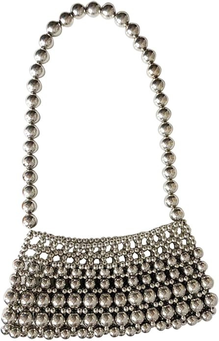 Pure handmade beaded weaving bags pearl bags dopamine style ladies crossbody clutch for mother | Amazon (US)