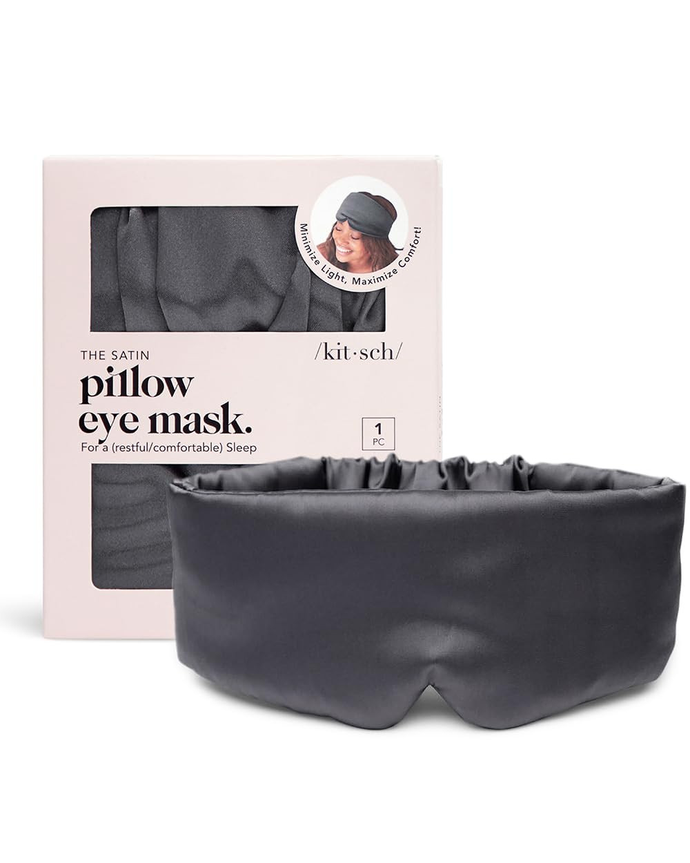 Kitsch Satin Sleep Mask - Eye Mask for Sleeping | Softer Than Silk Eye Sleeping Mask | Satin Blin... | Amazon (US)