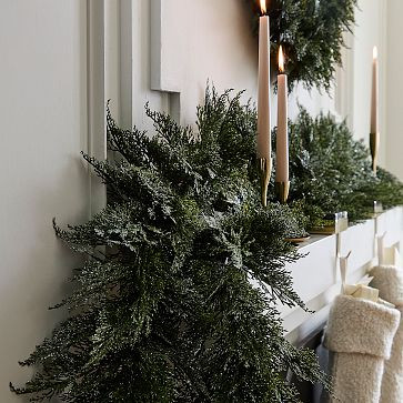 Faux Subtle Glitter Wreath & Garland | West Elm (US)