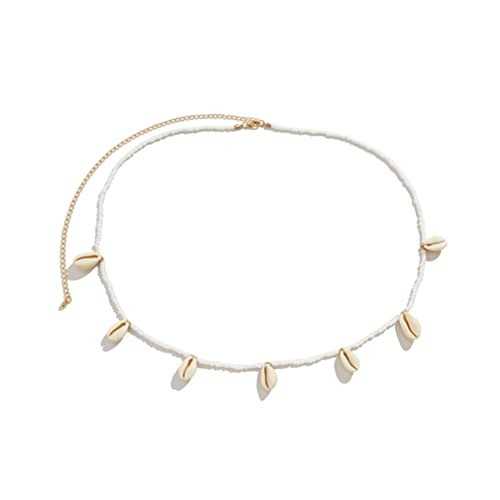 Beaded Shell Waist Chain Body Accessories for Women Teen Girls Beach Shell Belly Chain Belt Beads Waist Chain for Girls Summer Boho Waist Beads Chain | Amazon (US)
