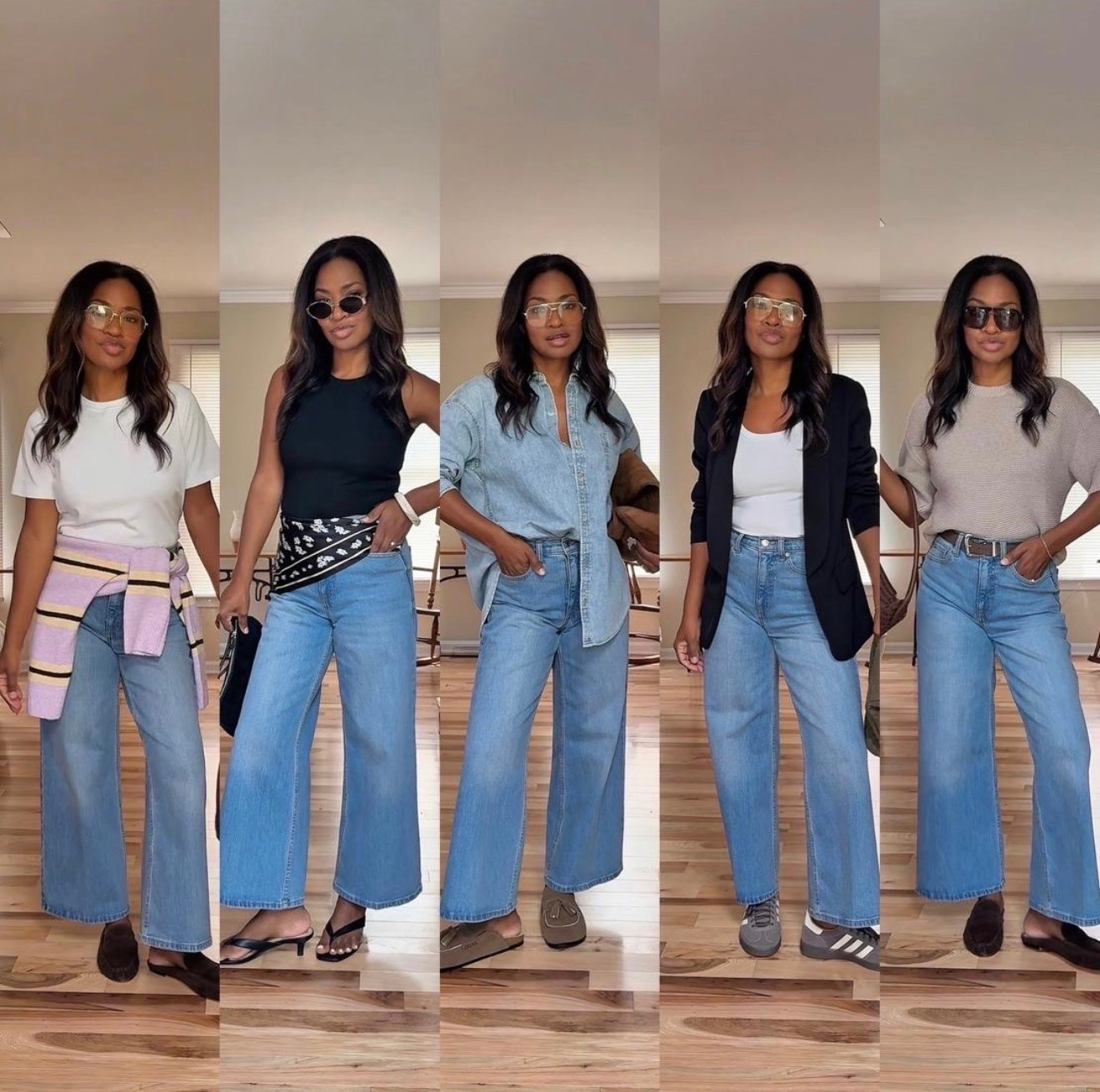 Wearing a size 4 in the jeans. They run true to size. I’m 5.5. Small in tops

#LTKootd #LTKgrwm #LTKOver40