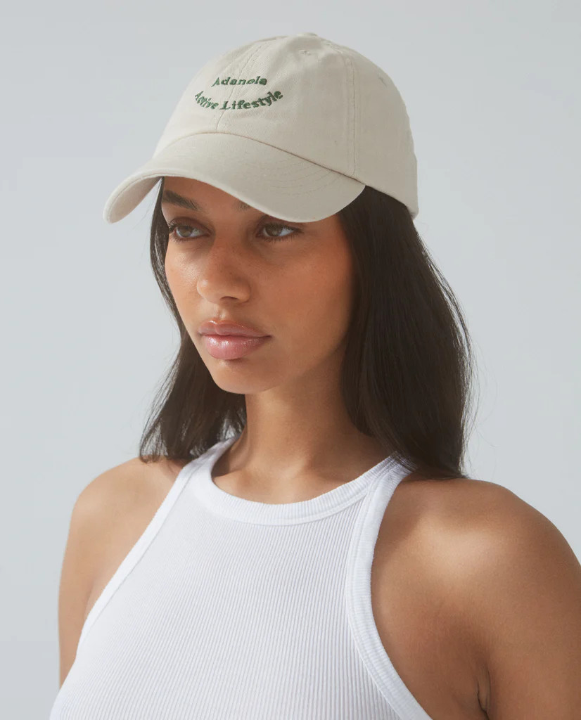 Active Lifestyle Cap -  Cream/Green | Adanola UK