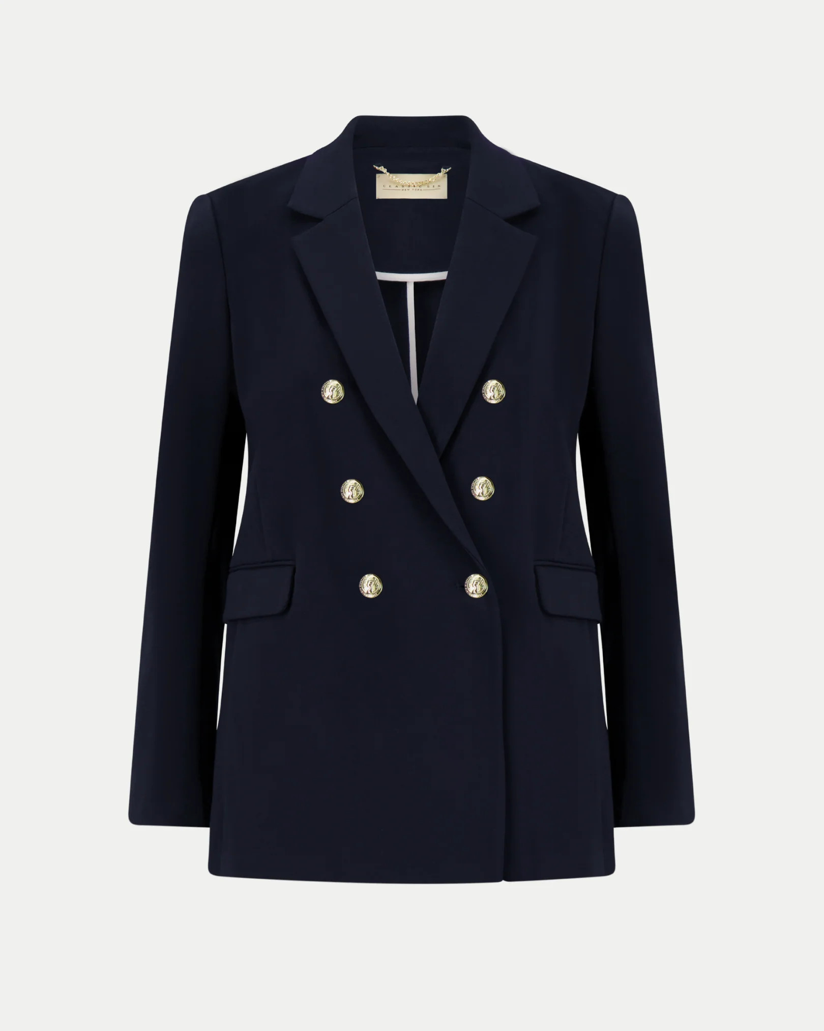 Katharine Navy Double Breasted Blazer – Classic Six | Classic Six