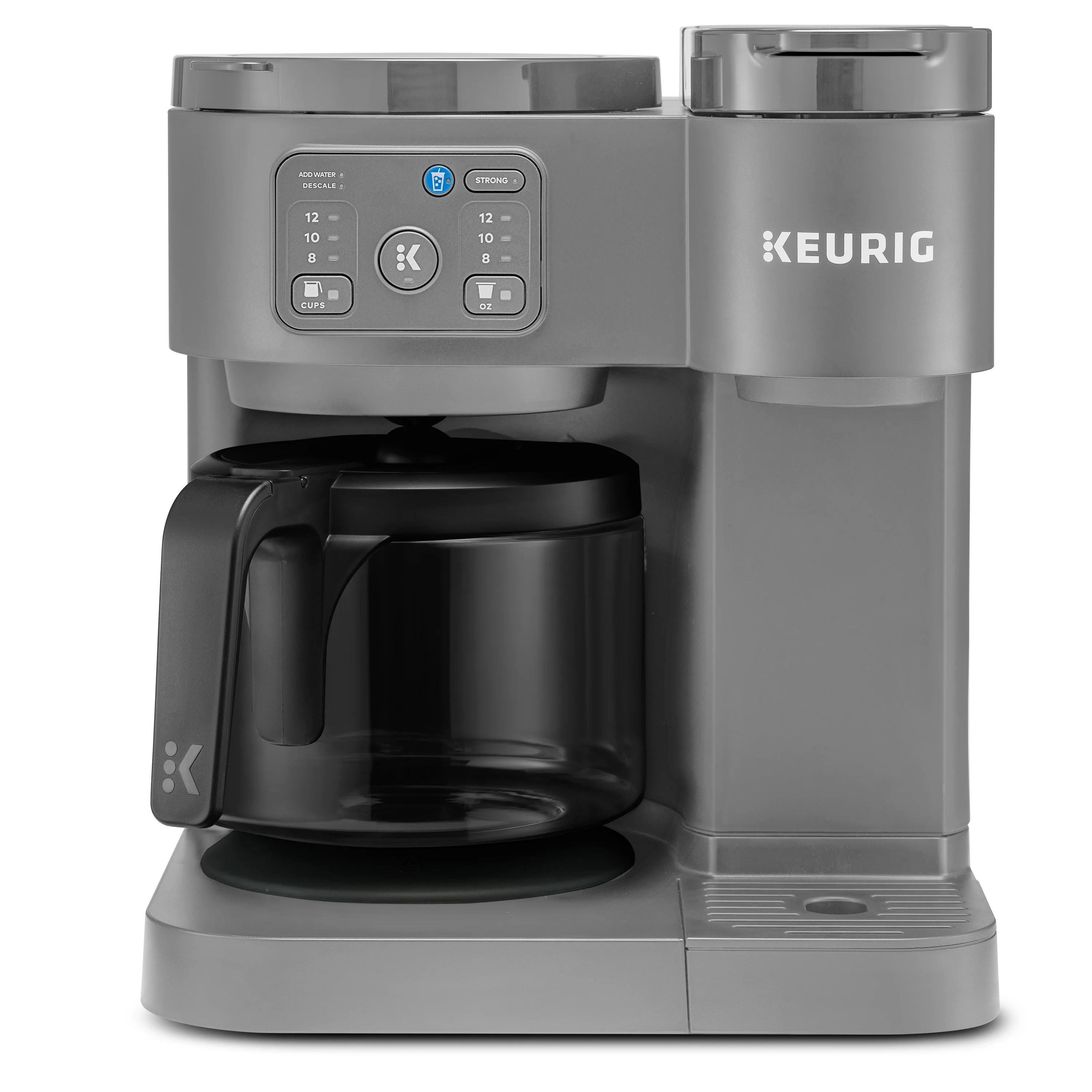 Keurig K-Duo Essentials, Hot & Iced Single-Serve K-Cup Pod Coffee Maker & Carafe,  Moonlight Grey | Walmart (US)