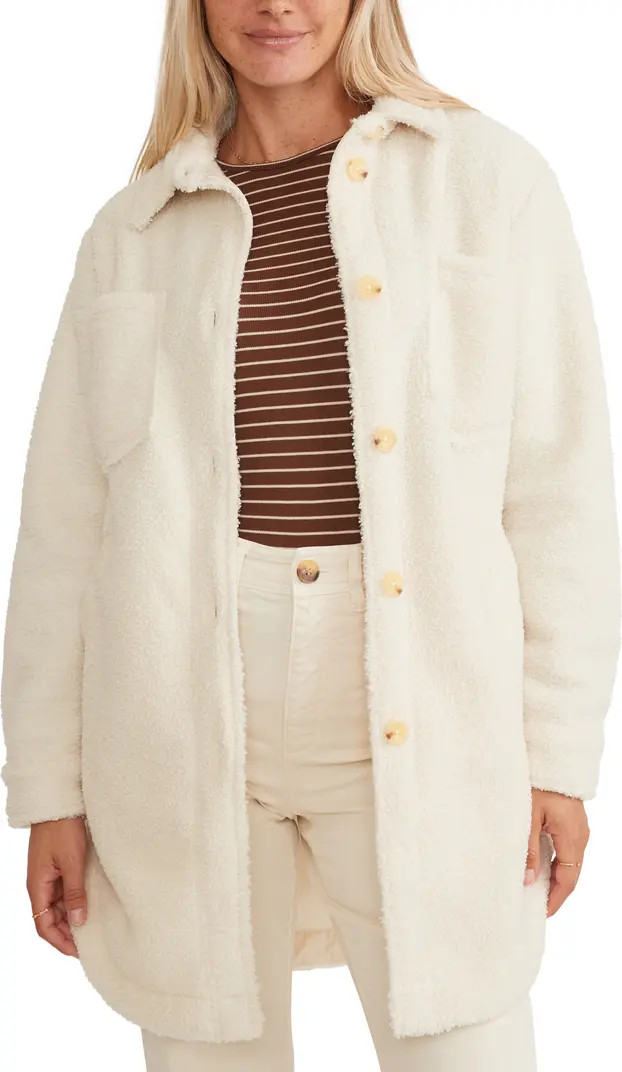 Bailey Longline High Pile Fleece Shirt Jacket | Nordstrom