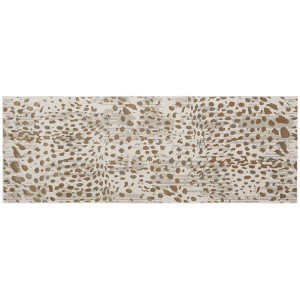 2.75' x 7.75' Brown and Ivory Animal Print Rectangular Rug Runner | Christmas Central
