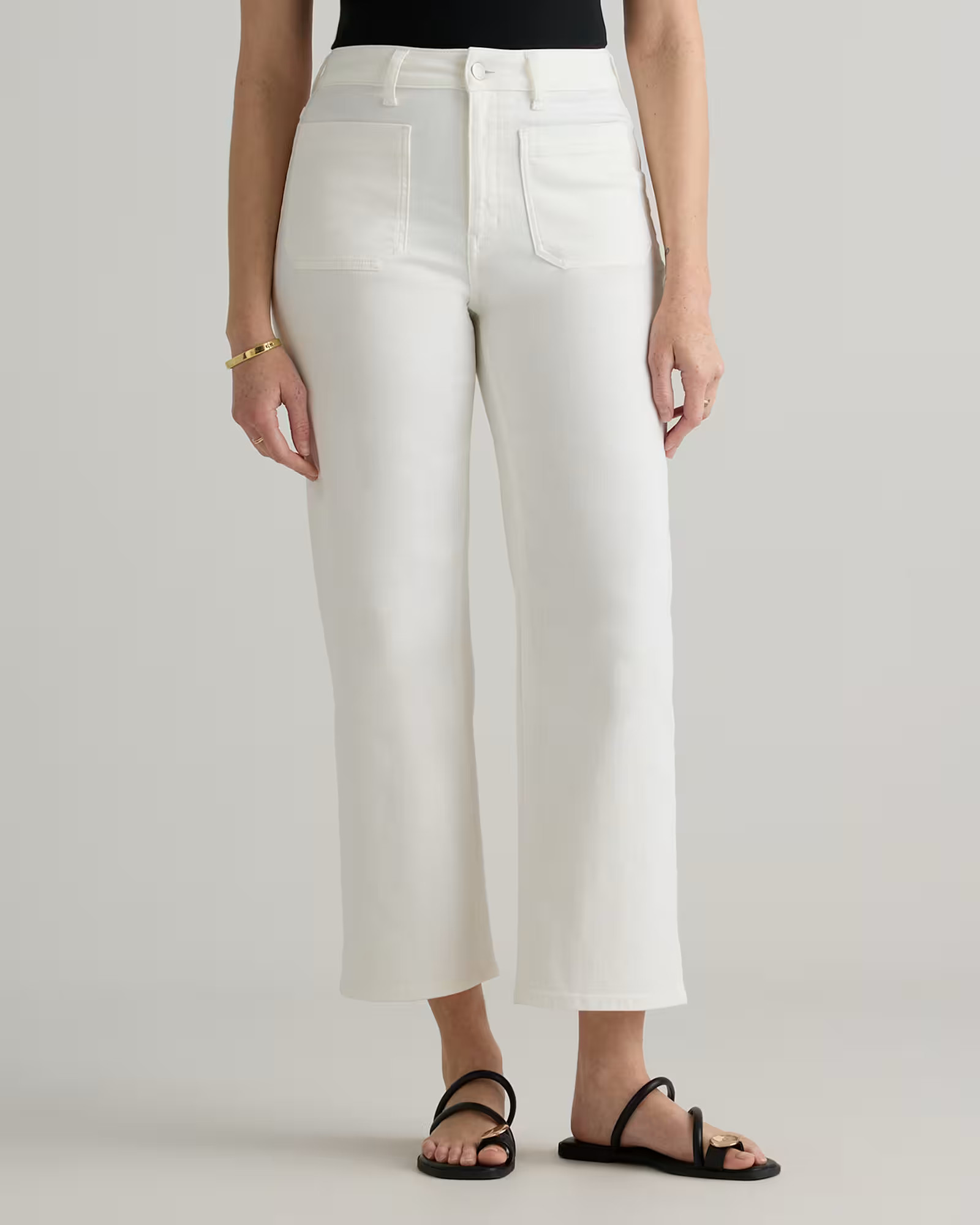 Bella Stretch Patch Pocket Wide Leg Jeans | Quince