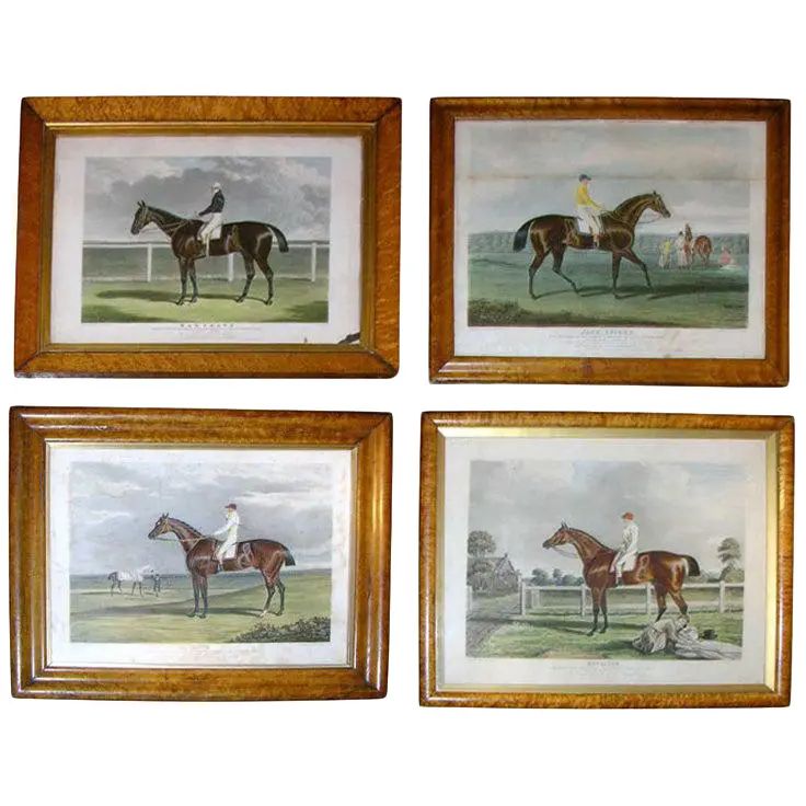 Set of Four 19th Century Equestrian Prints | Chairish