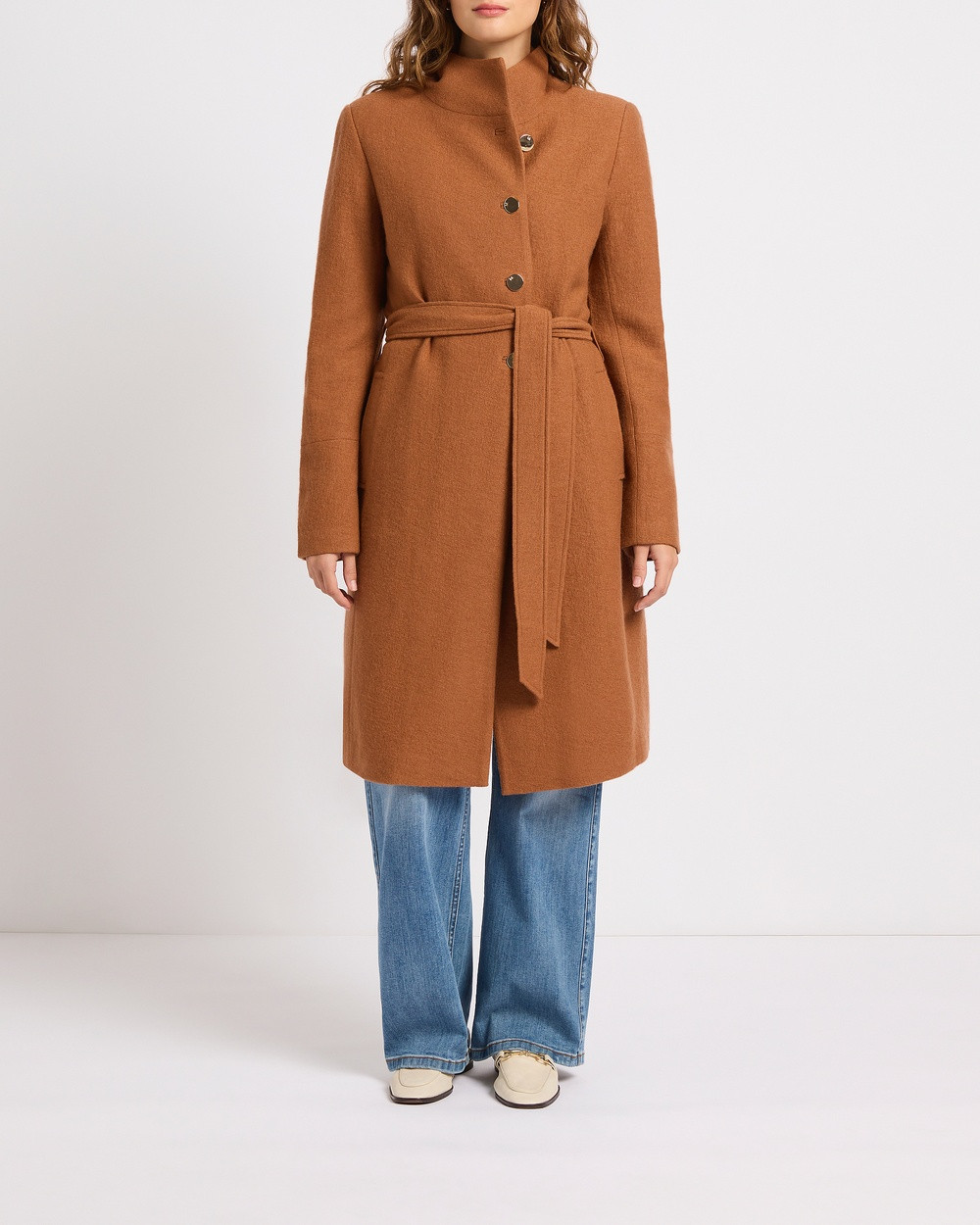 Marcs - Cristina Felted Wool Coat - Coats & Jackets (Clay) Cristina Felted Wool Coat | THE ICONIC (AU & NZ)