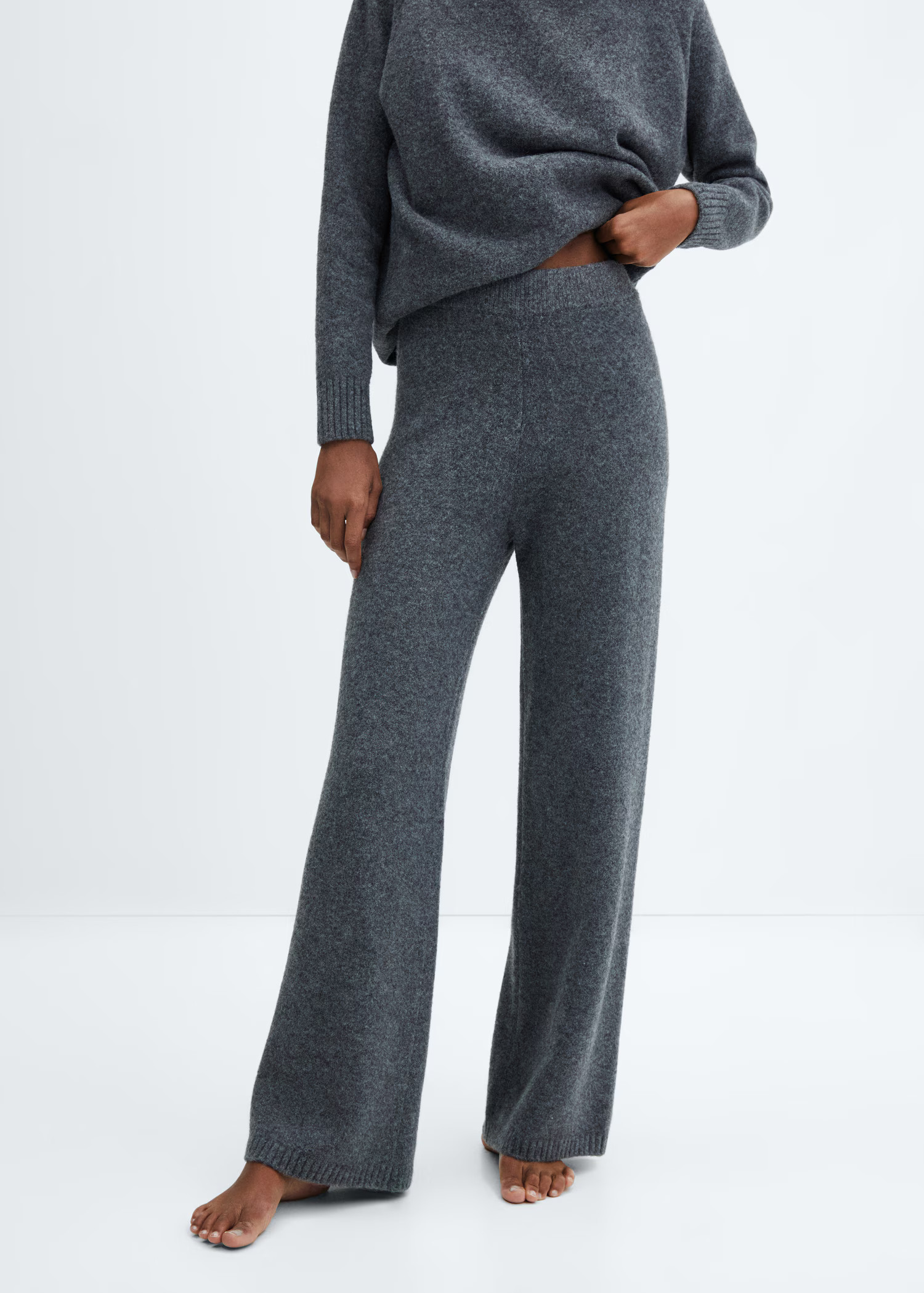 Cotton-linen knitted pants  - Women | MANGO USA | Mango (US/MX/AU)
