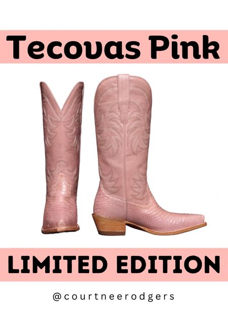 Tecovas Limited Edition Pink Annie Boots 🩷

Tecovas, new arrivals, spring outfits, western style 

#LTKstyletip #LTKshoecrush #LTKfindsunder100