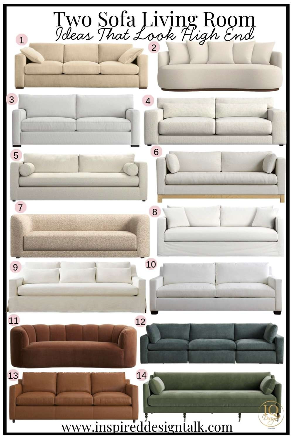 Two Sofas Living Room Ideas That Look High End
Designing a living room with two sofas can instantly make the space feel more balanced and designer. These sofa styles work beautifully in two sofa living room layouts, whether the sofas face each other, create an L-shape layout, or are paired with accent chairs. See designer-inspired sofas similar to what you’ll find at Crate & Barrel, Pottery Barn, Arhaus, and Lulu & Georgia.

 

 #LTKSeasonal #LTKOver40 #LTKHome