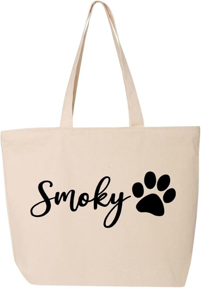 Custom Dog Zippered Canvas Bag, Personalized Zippered Bag Women, Dog Toys Bag, Personalized Pet B... | Amazon (US)