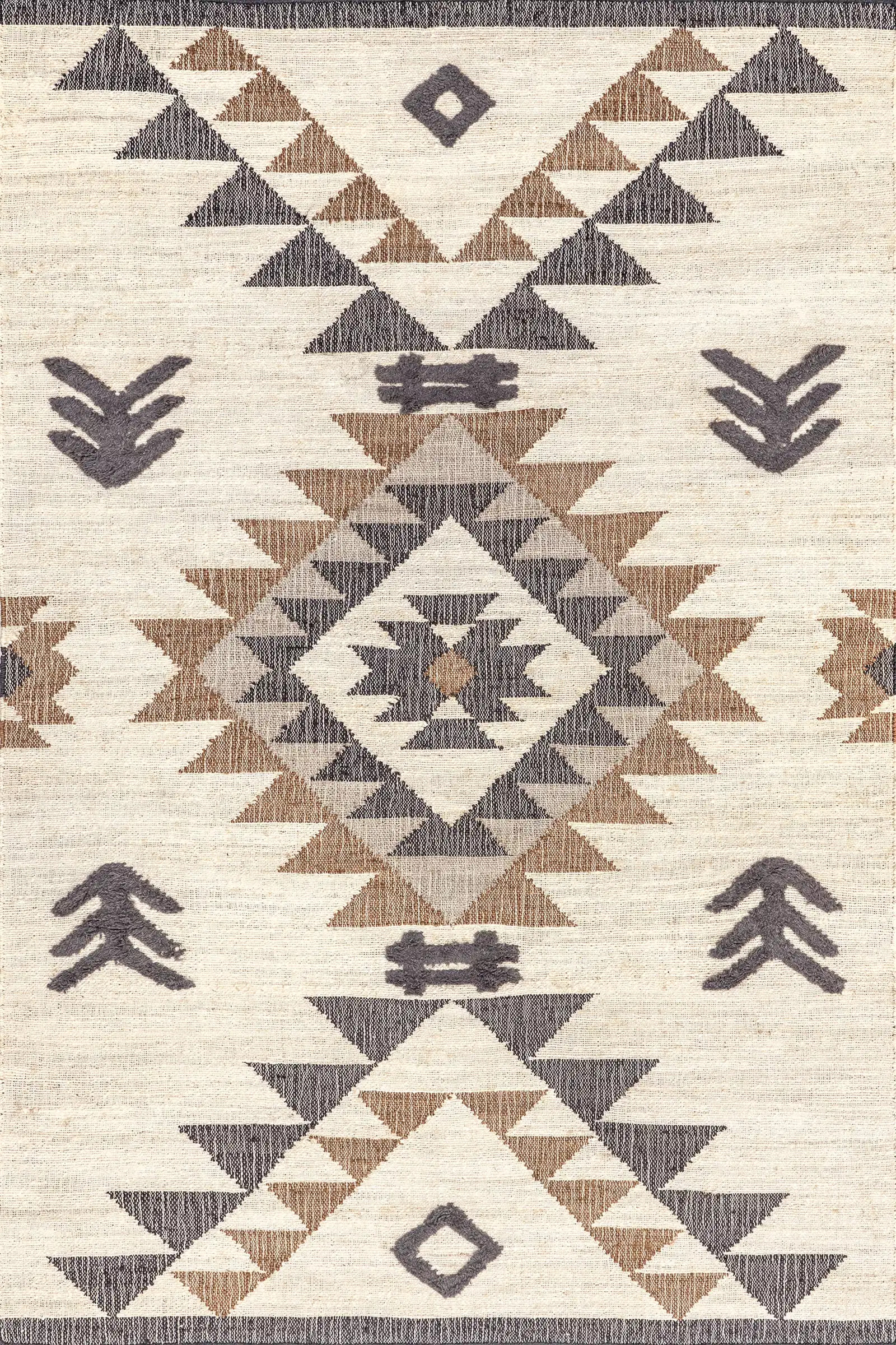 Color: NaturalEdina Southwestern Valley Peaks Rug | Natural Natural swatchShape: RectangleRectang... | Rugs USA