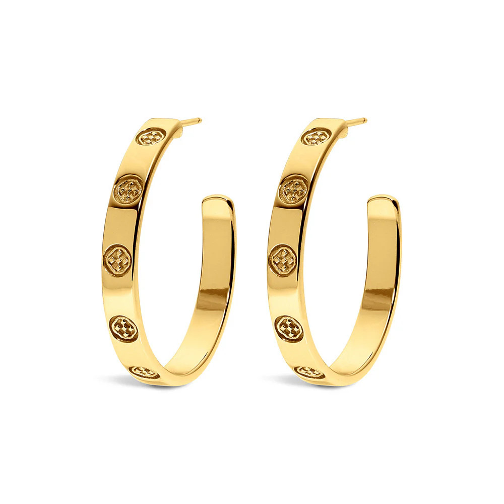 shield embossed earrings | Gracewear Collection