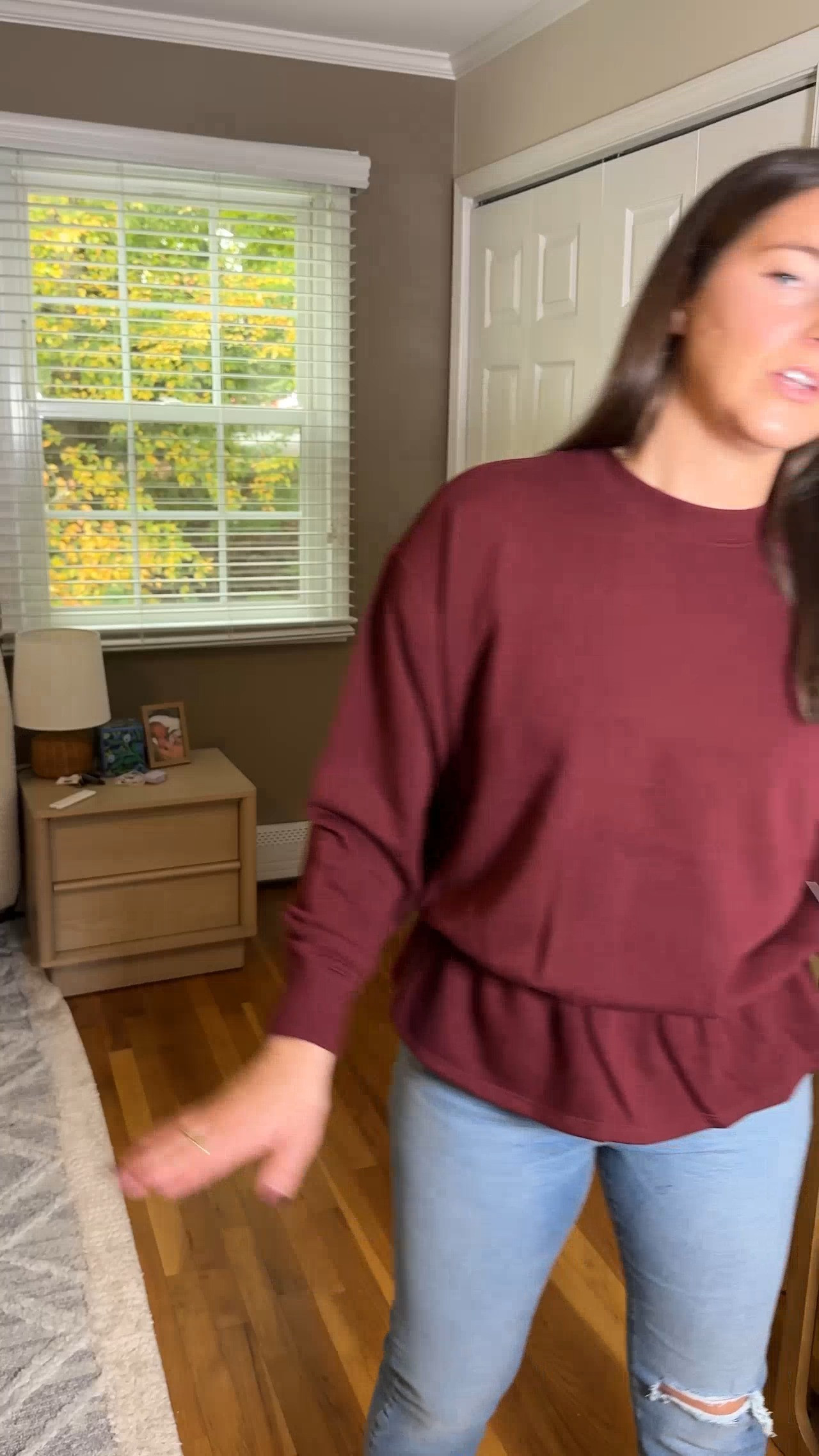 This sweatshirt is so comfy!  I love the cinched waist detail 

Wearing size small  

 #LTKootd