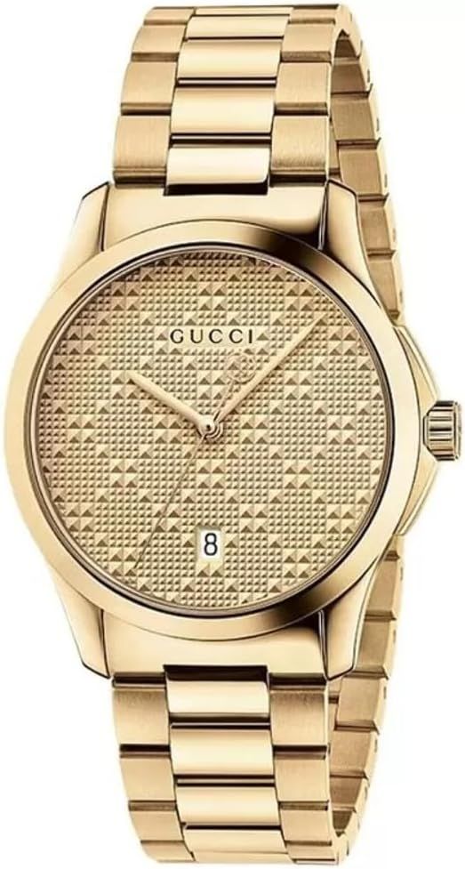 Gucci Swiss Quartz and Alloy Dress Gold-Toned Men's Watch(Model: YA126461) | Amazon (US)