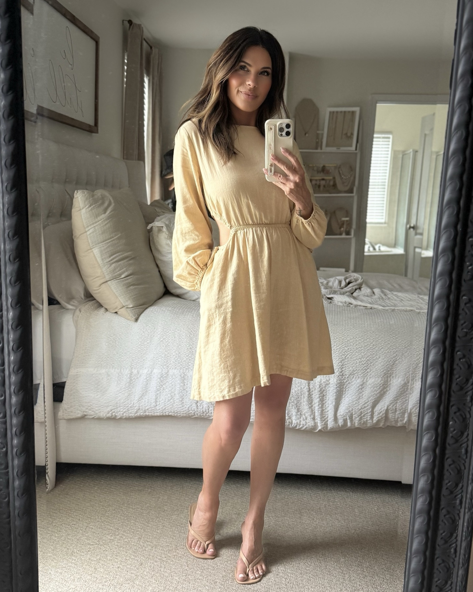 I’m pretty sure pale yellow is my new favorite color. My favorite part, the cut out sides. 

Dress - (last yr, TJMaxx), linking a cute one similar but short sleeves // Heels - tts

#LTKStyleTip #LTKOver40