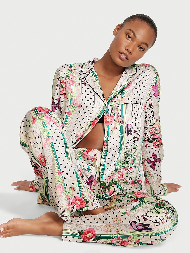 Satin Long Pajama Set | Victoria's Secret (US / CA )