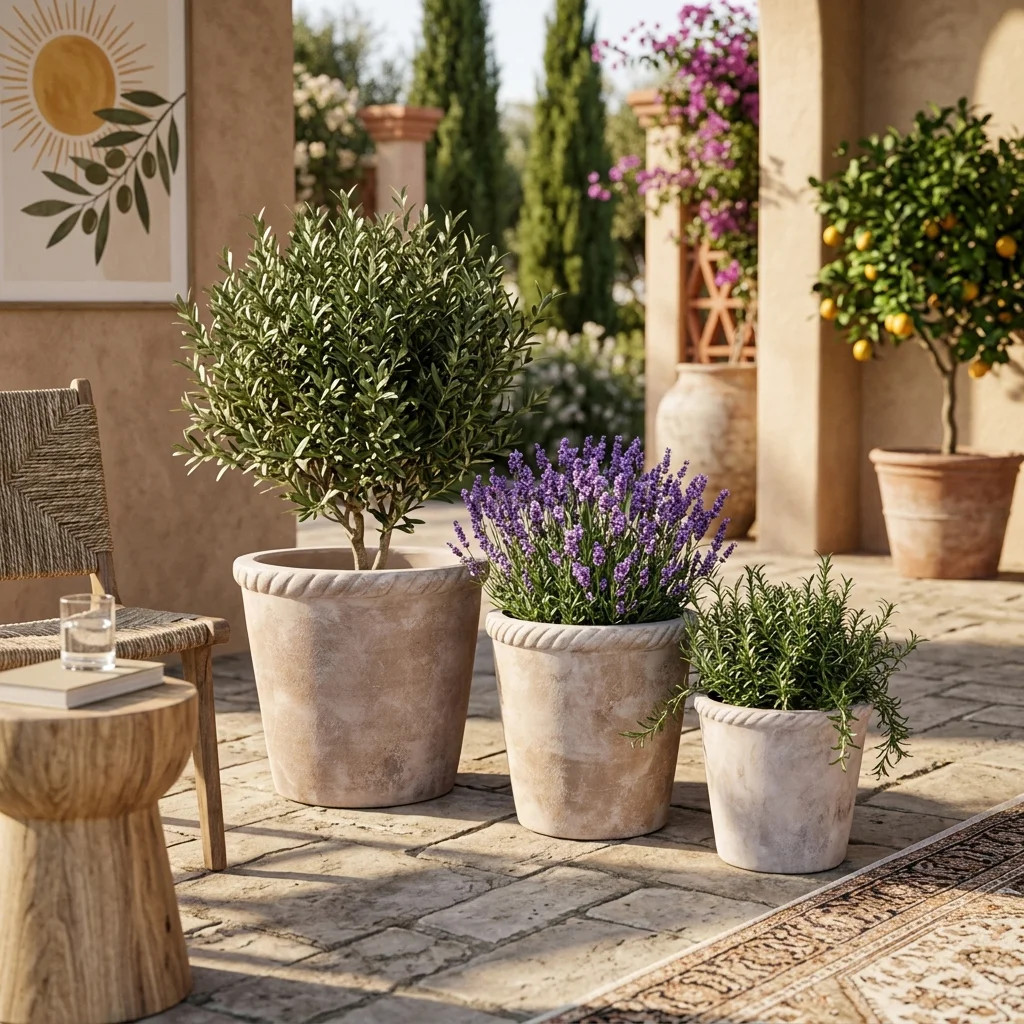 Handcrafted Pottery Clay Planter Set Of 3 - Modern Decorative Versatile Design | Wayfair North America