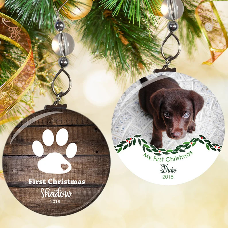 Dogs First Christmas Ornament- Puppys First Christmas Ornaments- Puppys 1st Christmas- Pets First... | Etsy (US)