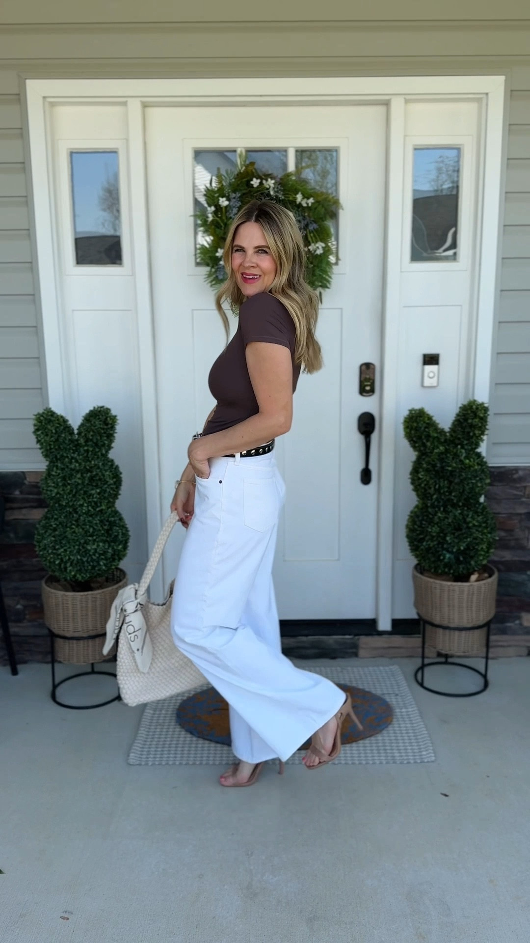 Shopped my closet for this go to look. It’s cold here and I’m already ready for spring. Wearing one of my favorite jean styles ever here from Abercrombie & Fitch. I wear my true size. And they’re great because they also come in curve love. I wear both! Belt is Abercrombie last season and I’ve tagged a similar one. 

#LTKSaleAlert #LTKOver40 #LTKootd