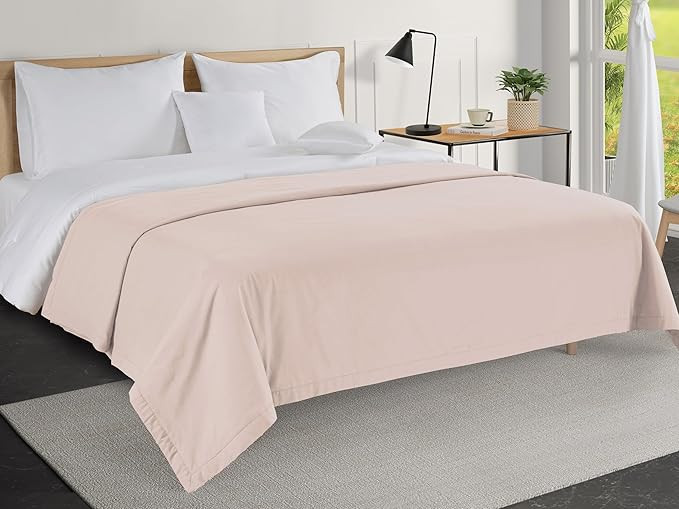 LANE LINEN King Size Blanket for The Bed – 100% Cotton 320GSM Lightweight Cozy Breathable 3-Lay... | Amazon (US)