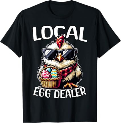 Chicken Easter Chicken Local Egg Dealer T-Shirt | Amazon (US)
