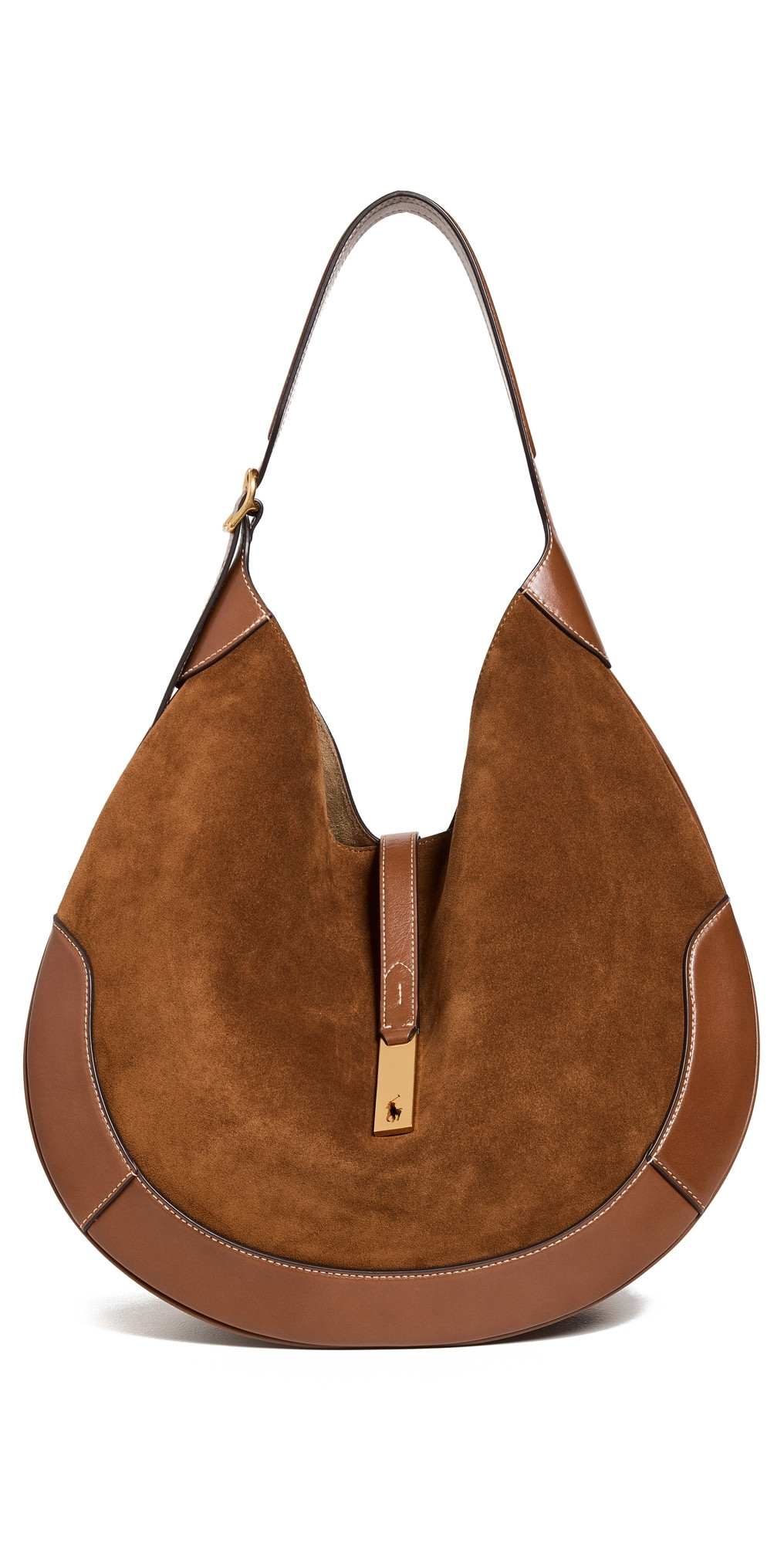 Polo Ralph Lauren Suede Leather Shoulder Bag Cinnamon/Cuoio One Size | Shopbop