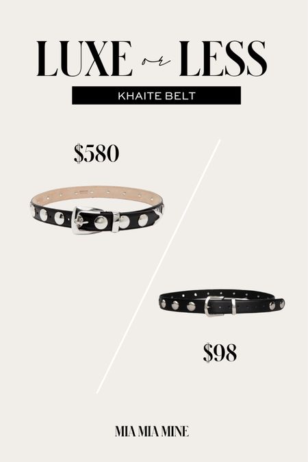 Save or splurge Khaite Benny belted
Affordable studded belt 

#LTKFindsUnder100 #LTKStyleTip