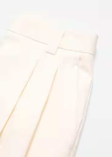 Wideleg pleated pants | MANGO (US)