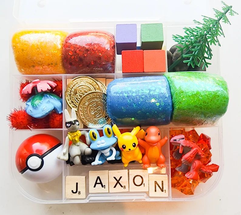 Pokemon Playdough Kit Gamer Sensory Bin Kids Activity Box - Etsy | Etsy (US)