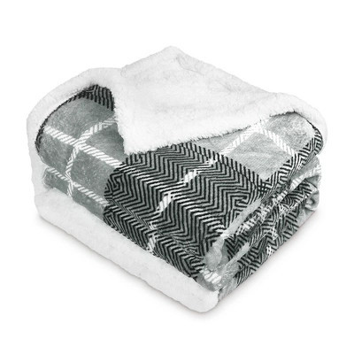 Tirrinia Gray Buffalo Plaid Christmas Fleece Throw Blanket, Super Soft Fuzzy Fluffy Plush Bedding Couch Decorative Throw Blanket, 50x60 Inch | Target