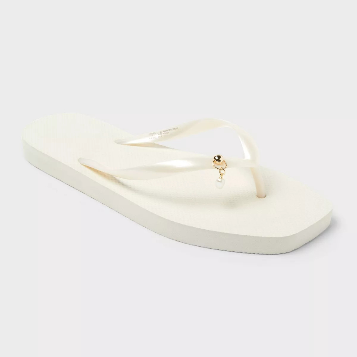 Women's Palmer with Charm Square Toe Flip Flops - Shade & Shore™ | Target