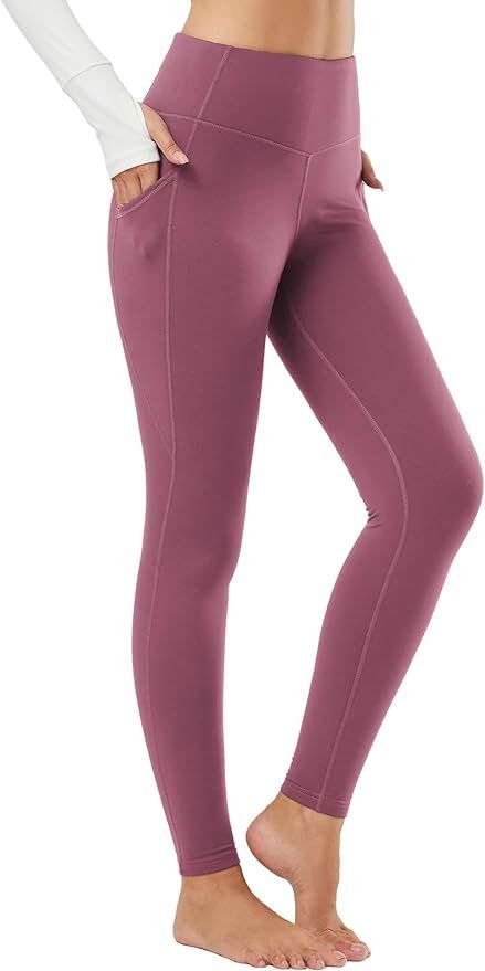 BALEAF Women's Fleece Lined Leggings Thermal Warm Winter Tights High Waisted Yoga Pants Cold Weat... | Amazon (US)