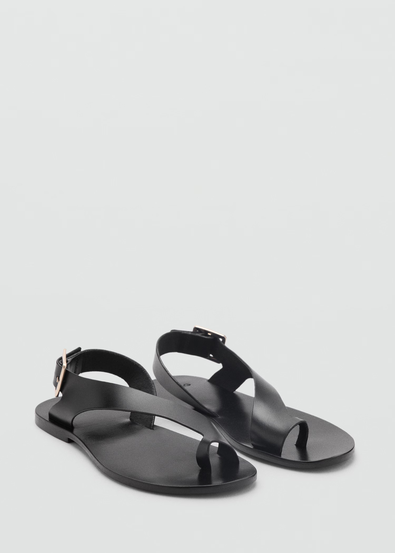 Leather sandals with cross strap - Women | MANGO USA | Mango (US/MX/AU)