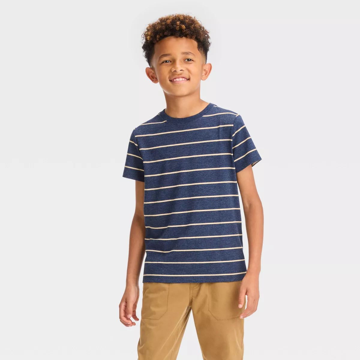 Boys' Short Sleeve Striped T-Shirt - Cat & Jack™ | Target
